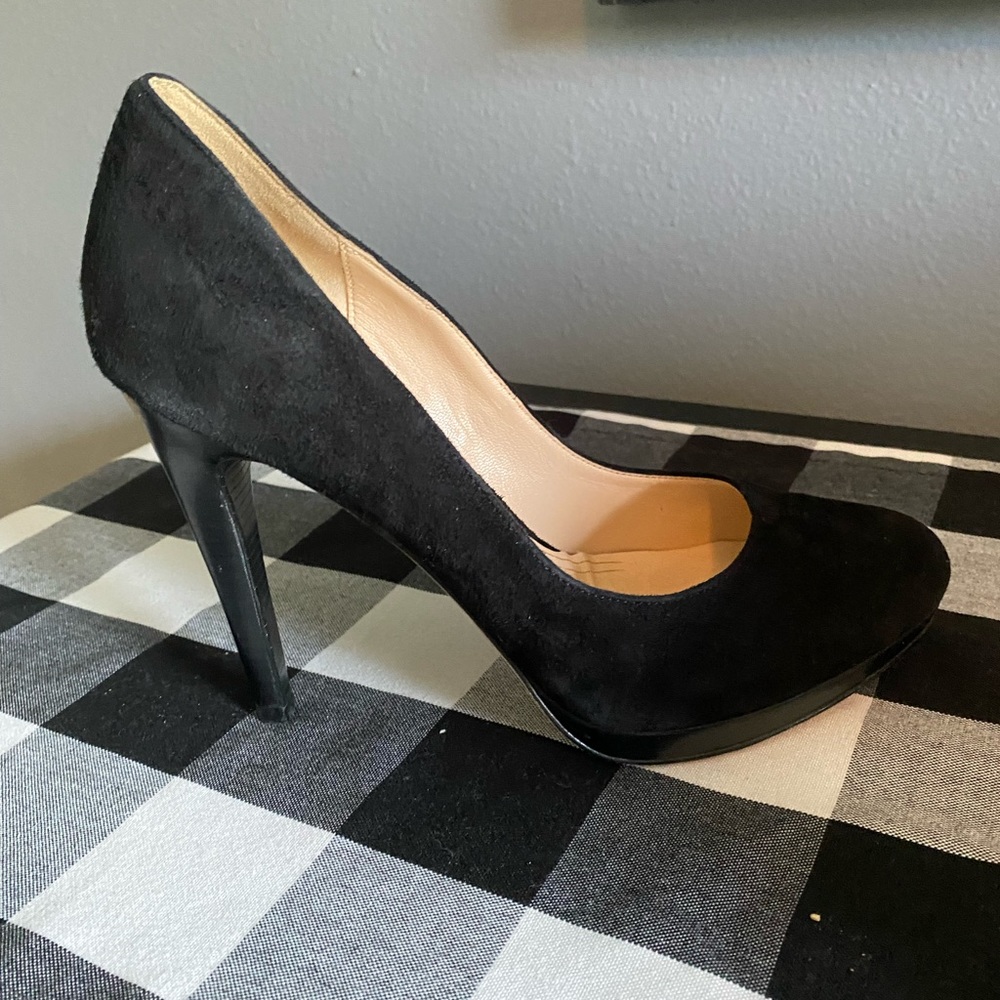 Cole Haan Black Suede High Heels - Picture 5 of 9
